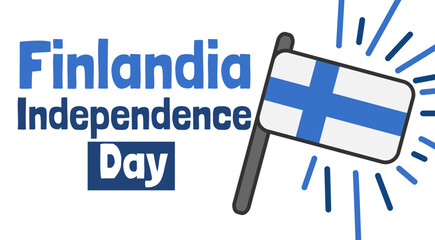 Finlandia independence day banner design template