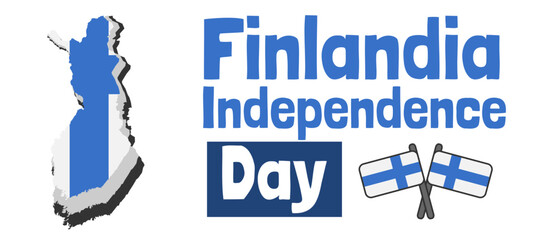 Finlandia independence day banner design template