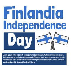 Finlandia independence day social media design template