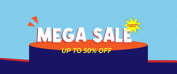 mega sale banner discount