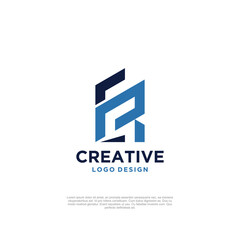 abstract F R S logo design inspiration