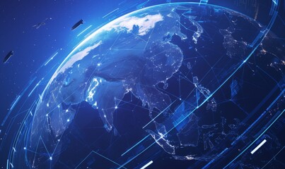 Global Connectivity and Data Transfer on Digital Earth - Illuminating the Dark Background of Worldwide Networking