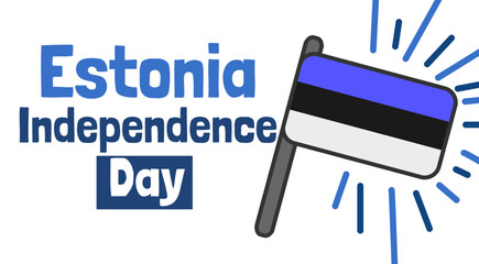 Estonia independence day banner design template