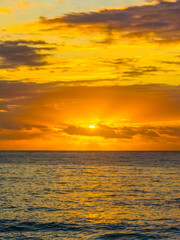 After the rain sunrise at the seaside