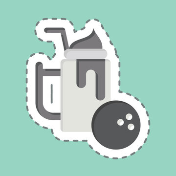 recommend clip art: Sticker line cut Nourishing Drink. related to Healthy Food symbol. simple design illustration