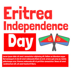 Eritrea independence day social media design template vector
