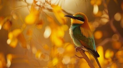 Bird perched on tree branch