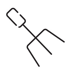 Rake Seed Soil Line Icon