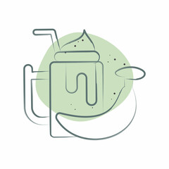 Icon Banana Smothie. related to Healthy Food symbol. Color Spot Style. simple design illustration
