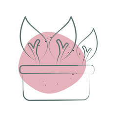 Icon Chinese Kale Leaf. related to Healthy Food symbol. Color Spot Style. simple design illustration