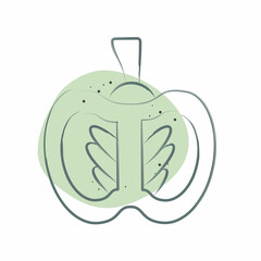 Icon Pumpkin. related to Healthy Food symbol. Color Spot Style. simple design illustration