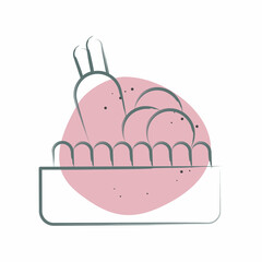Icon Salad. related to Healthy Food symbol. Color Spot Style. simple design illustration