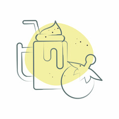 Icon Tomato. related to Healthy Food symbol. Color Spot Style. simple design illustration