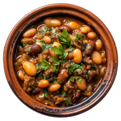 Tasty Morama Bean Stew Isolated On White Background