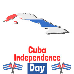 Cuba independence day social media design template vector