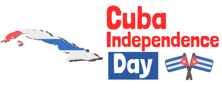 Cuba independence day banner design template vector