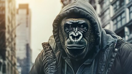 GORILLA URBAN OUTFIT IN THE CITY