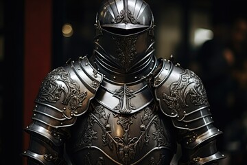 Armor Joints: Focus on the joints and articulation in a suit of armor.