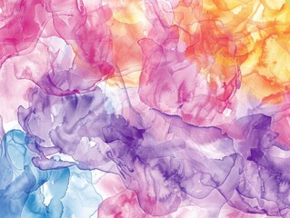 Abstract watercolor seamless pattern, close-up with a focus on fluid color transitions, perfect for retro-inspired banners