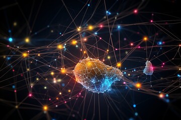 Neural network, visualization, human brain, analog, intricate, detailed, complexity, visual representation, background, cognitive processes, artificial intelligence, machine learning, data processing,