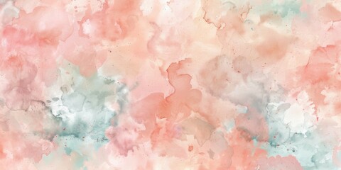 Seamless pattern of soft watercolor textures, peach fuzz pastel tones, vintage banner background