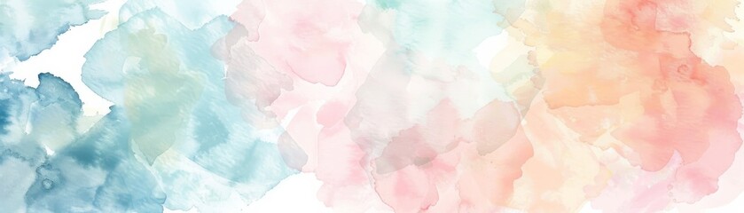 Obraz na płótnie Canvas Seamless pattern of soft watercolor textures, featuring gentle pastel tones