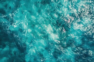 Fototapeta na wymiar sea from drone. Ocean (water) Surface. water texture. Sea surface aerial view - generative ai