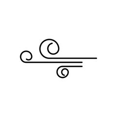 Wind icon. Simple icon for websites, web design on white background..eps