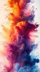 abstract spray powder background. Colorful powder explosion on white background. A colored cloud. Colorful dust explosions,Dramatic smoke and fog