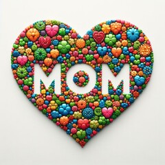 Happy mothers day decoration background,mom text with Generative AI.
