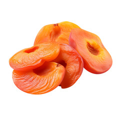 Tasty Nectarines Dried nectarines similar to dried peach Isolated On White Background