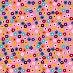 Seamless pattern with hand drawn flower. Background for textile, wrapping paper, fashion, illustration.