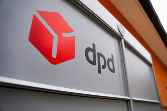Wałbrzych, poland - 22 April 2024: DPD Parcel locker of a service for collecting and sending courier parcels