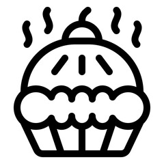 pie outline icon and illustration