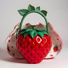A stunning and unique bag design inspired by a strawberry. . fashion bag