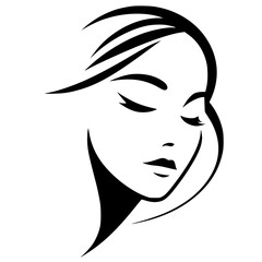 Beautiful face silhouette