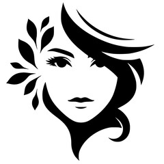 Beautiful face silhouette