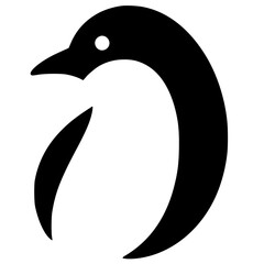 Simple and cute penguin silhouette © Breck