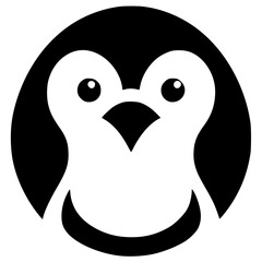 Simple and cute penguin silhouette
