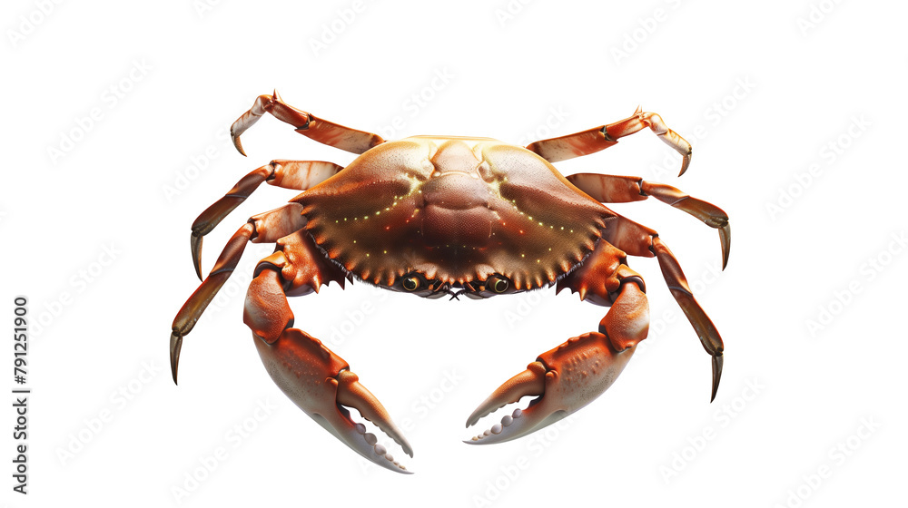 Wall mural Crab, fresh seafood isolated on white background