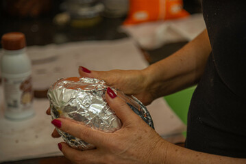 Homemade chocolate making for Easter parties
