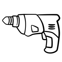 Hand Drill handdrawn doodle illustration