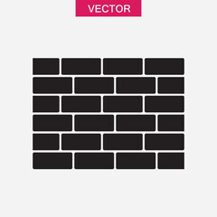 Brick wall icon vector,filled flat Brick wall trendy style illustration on white background..eps