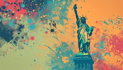 United States of Americas Independence Day - obrazy, fototapety, plakaty
