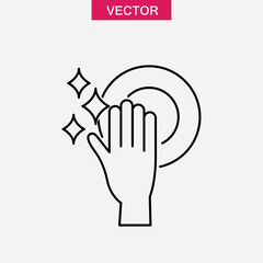 Clean dishes outline icon. vector flat liner illustration on white background..eps