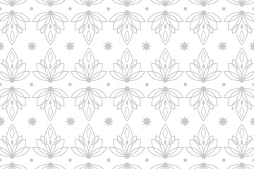 Classical Luxury Damask Seamless Pattern Vector Background Template