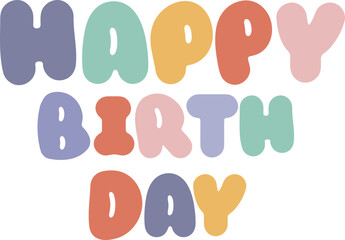 HAPPY BIRTHDAY text element vector