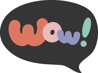 Speech bubble with wow text vector