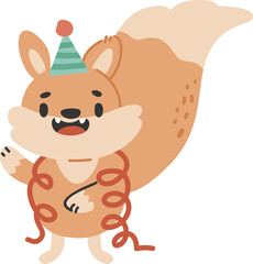 Cute squirrel illustration vector