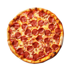 Delicious Pepperoni Pizza Isolated On White Background